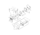 Maytag MFI2269VEM6 motor and ice container parts diagram