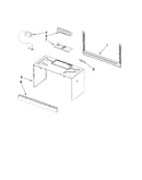 Cabinet and installation parts