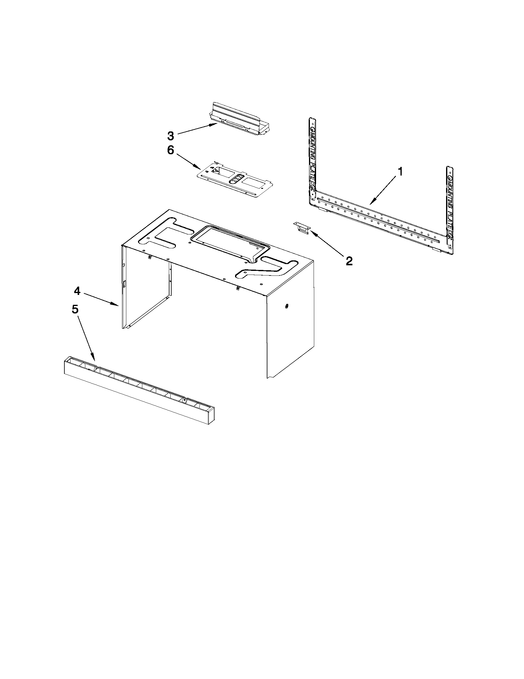 Cabinet and installation parts