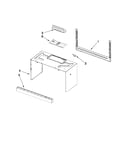 Cabinet and installation parts
