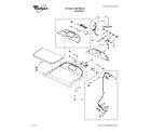 Whirlpool YWED7990XG0 top and console parts diagram