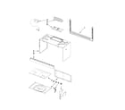 KitchenAid KHMC1857XSP0 cabinet and installation parts diagram