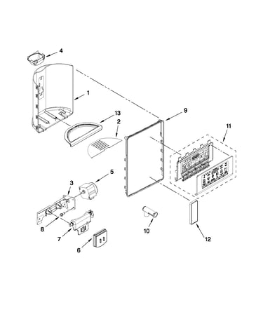 Dispenser front parts