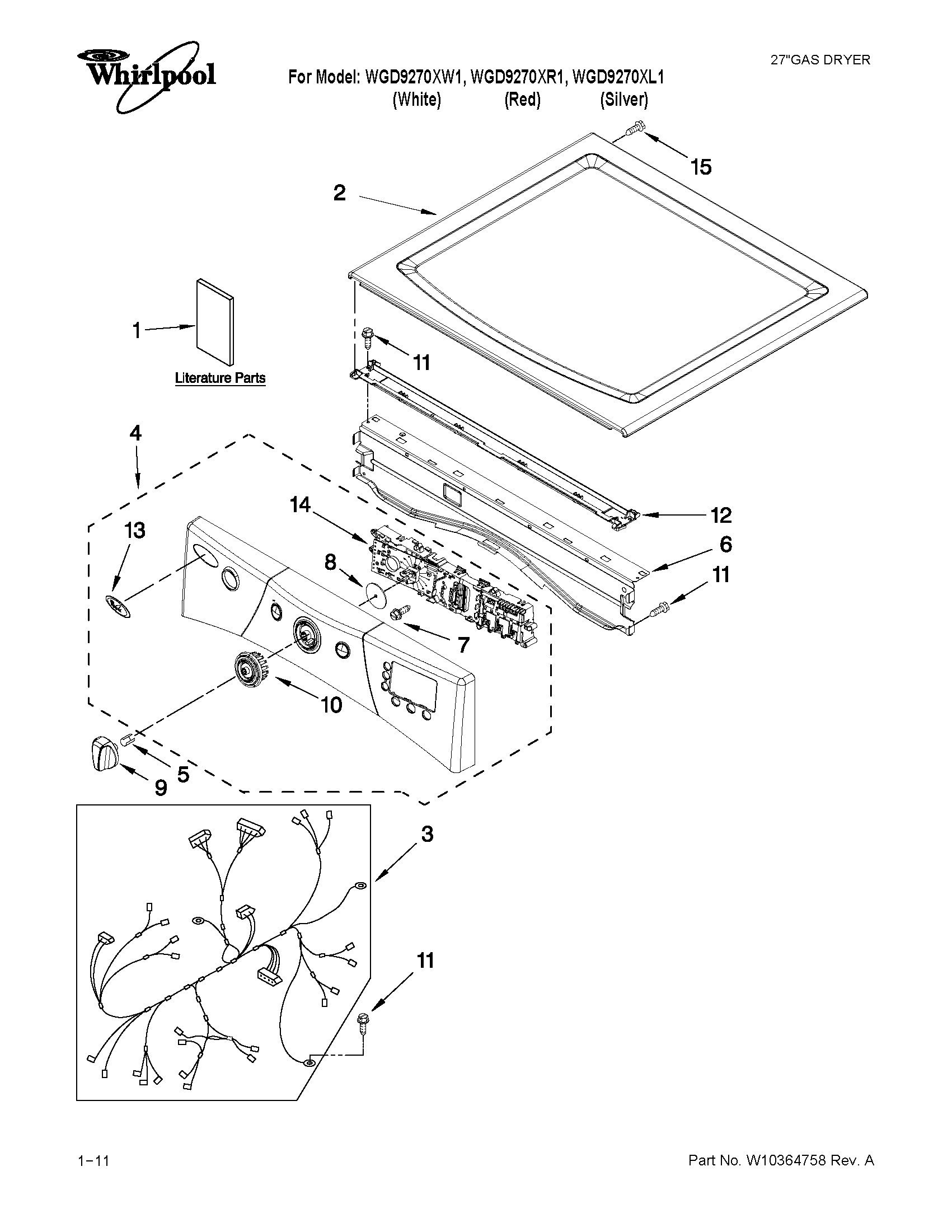 Top and console parts