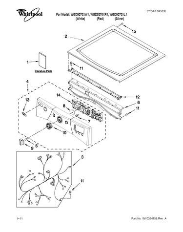 Top and console parts