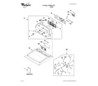 Whirlpool WGD5610XW0 top and console parts diagram