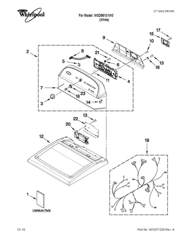 Top and console parts