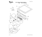 Whirlpool WED9270XW2 top and console parts diagram