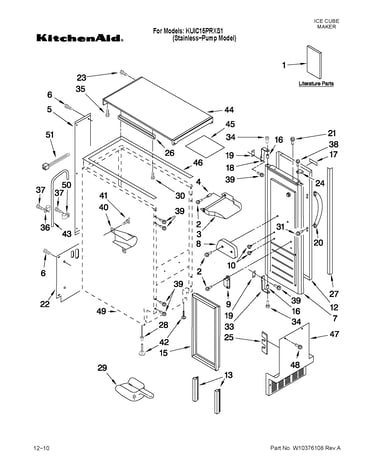Cabinet liner and door parts