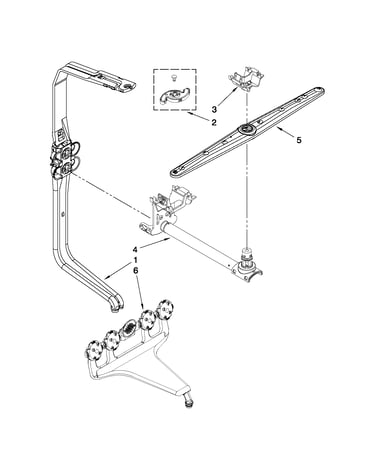 Upper wash and rinse parts