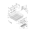 Whirlpool GU2800XTVY2 upper rack and track parts diagram