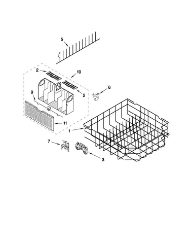 Lower rack parts