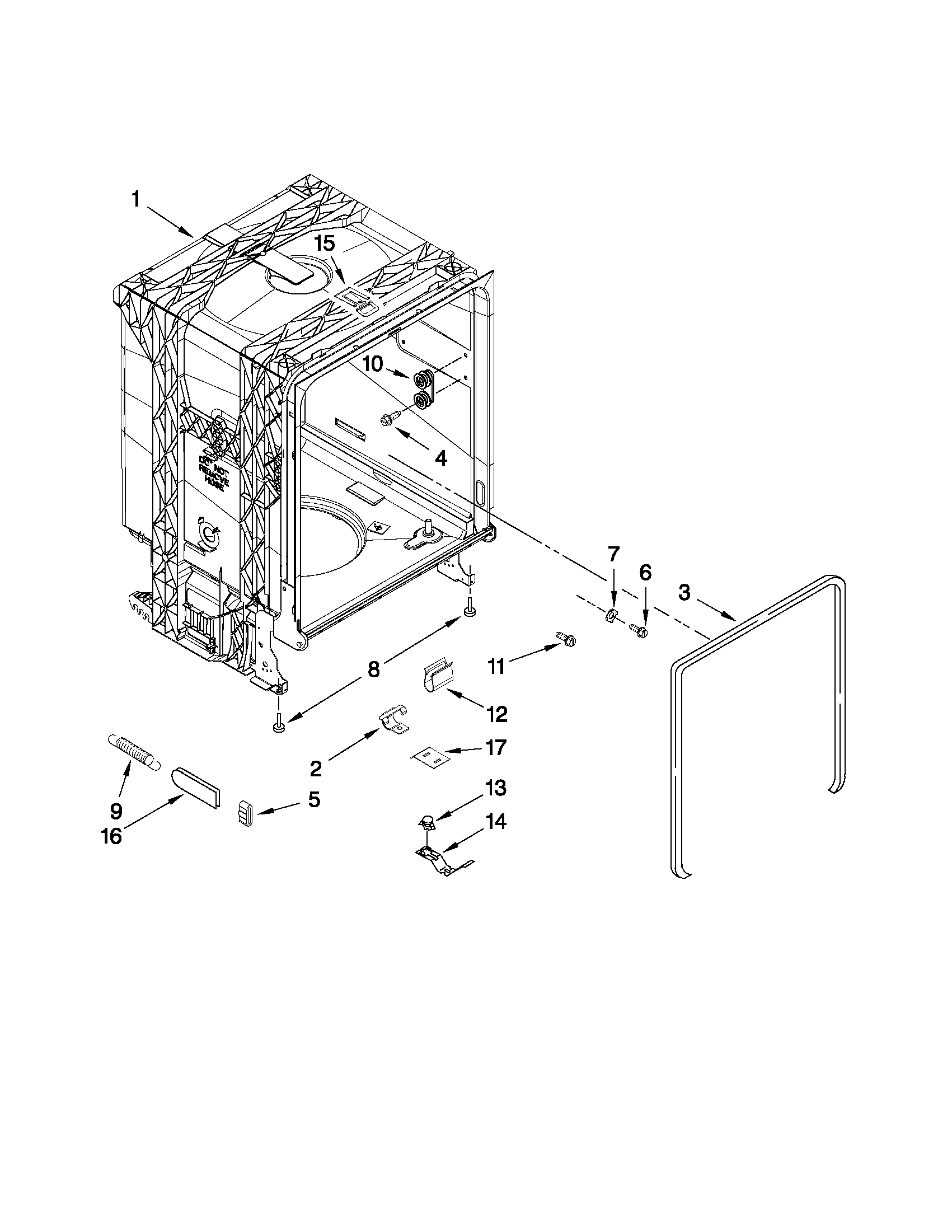 TUB AND FRAME PARTS