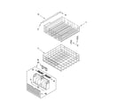 Whirlpool DP1040XTXQ3 upper and lower rack and track parts diagram