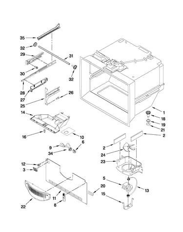 Freezer liner parts