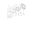 Whirlpool RBD305PVT03 upper oven door parts diagram