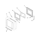 Lower oven door parts