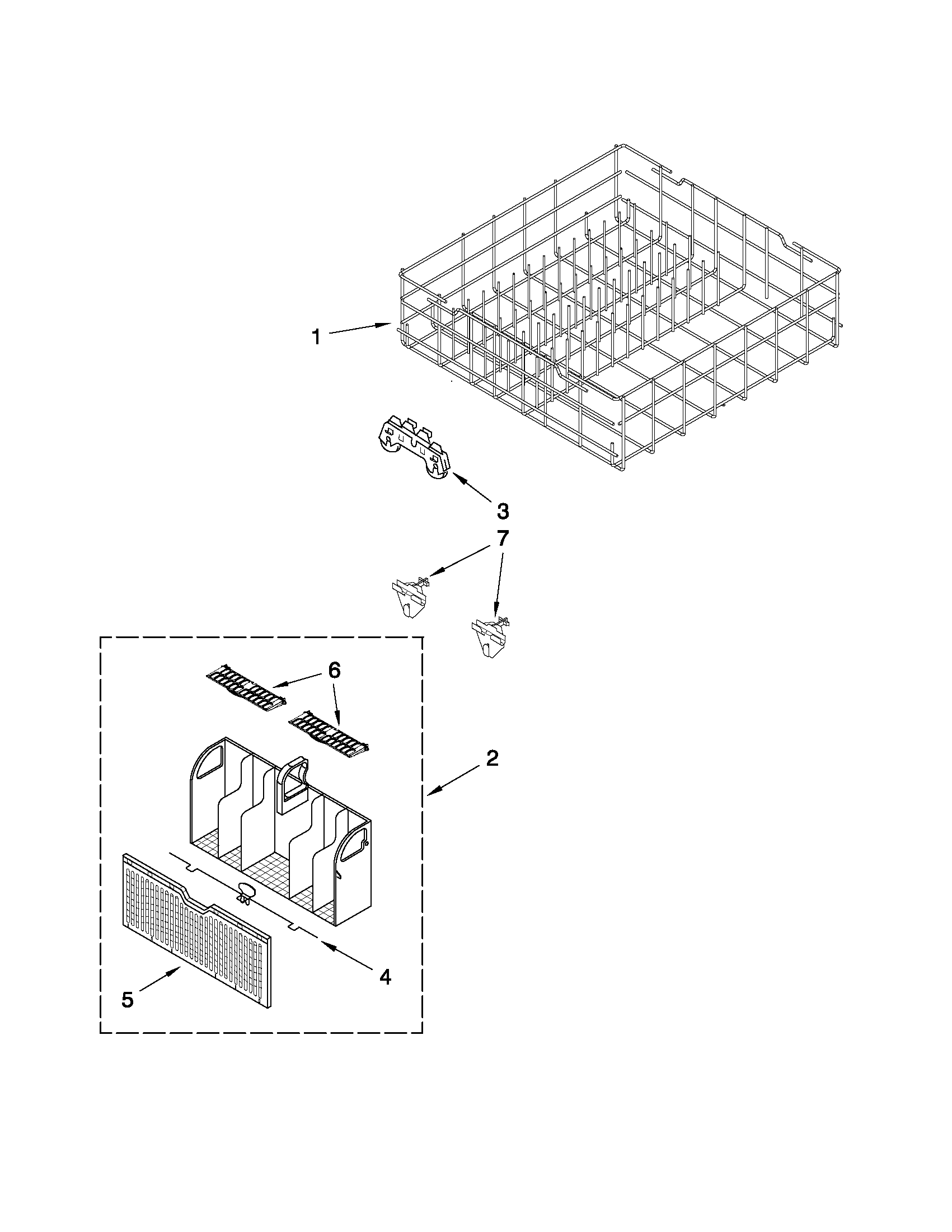 Lower rack parts