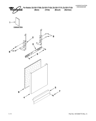 Door and panel parts