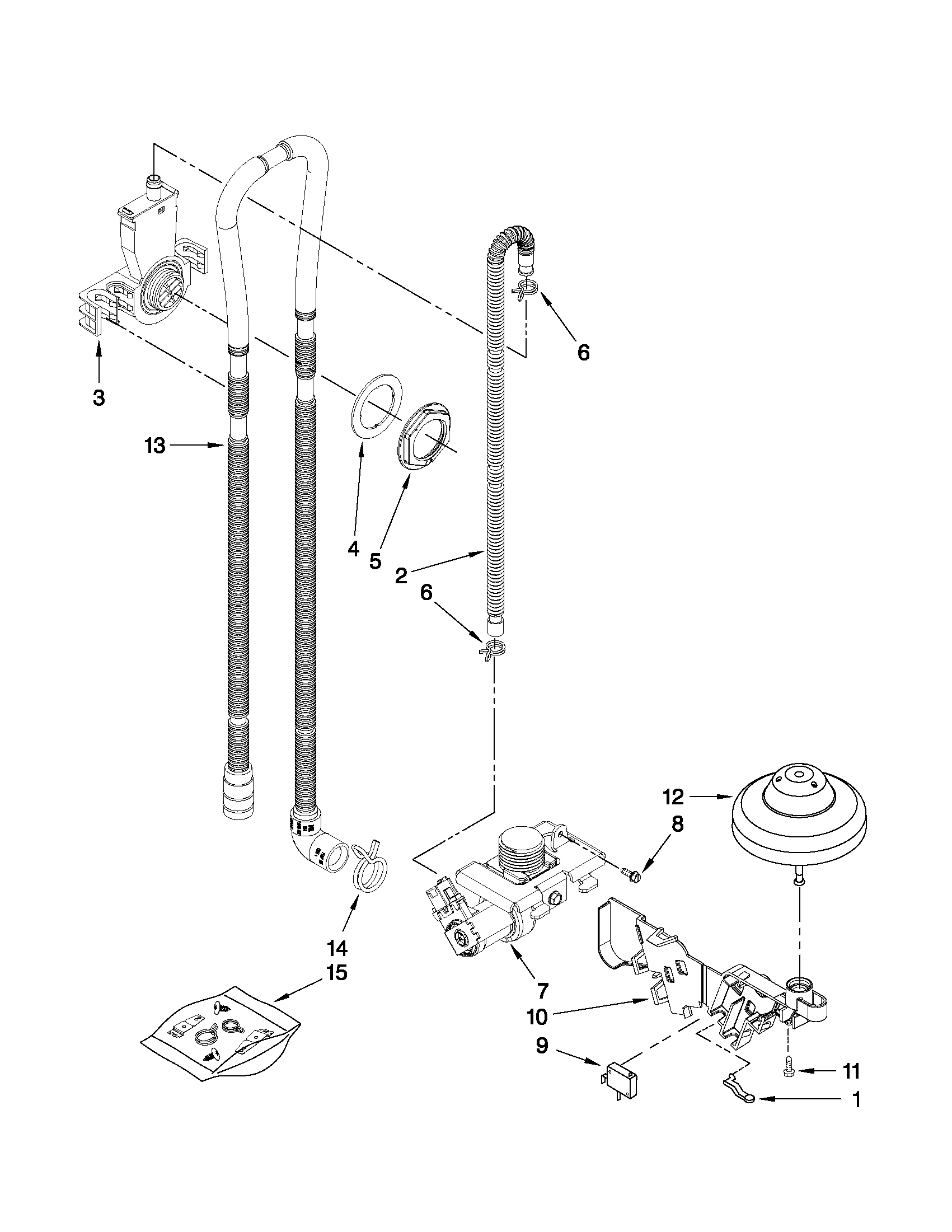 Fill, drain and overfill parts
