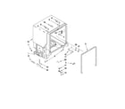 Whirlpool DU1301XTVT4 tub and frame parts diagram
