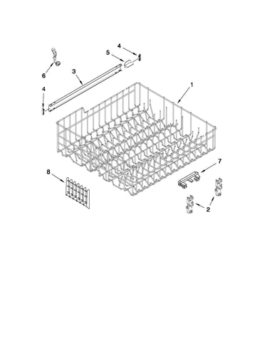 Upper rack and track parts