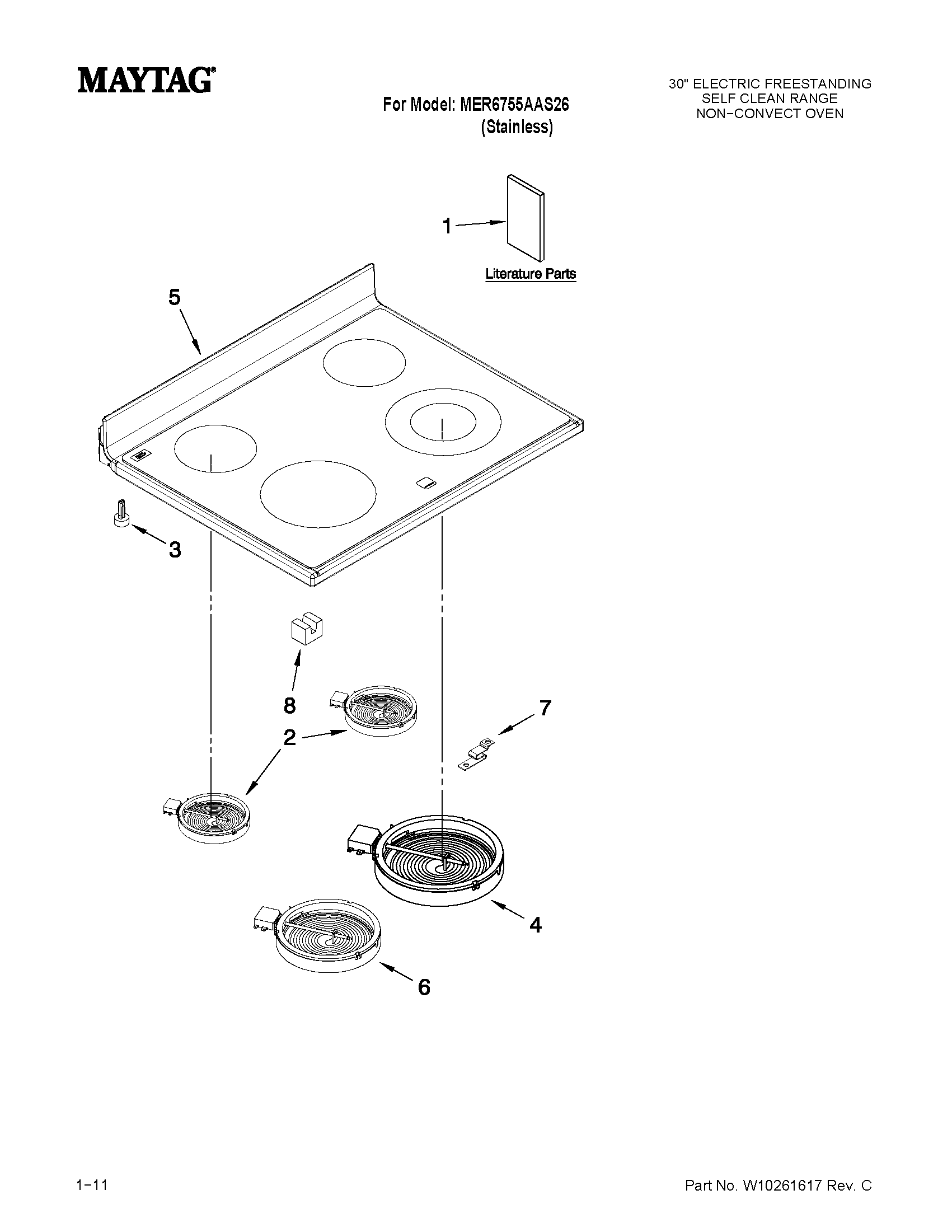Cooktop parts