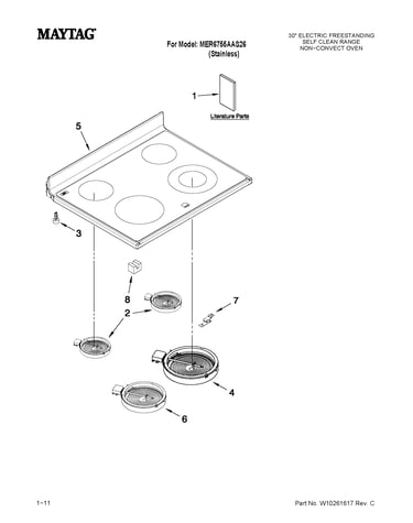 Cooktop parts