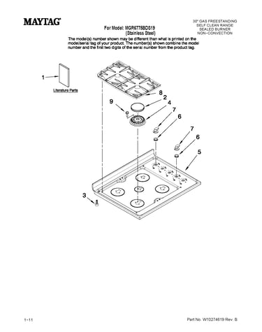 Cooktop parts