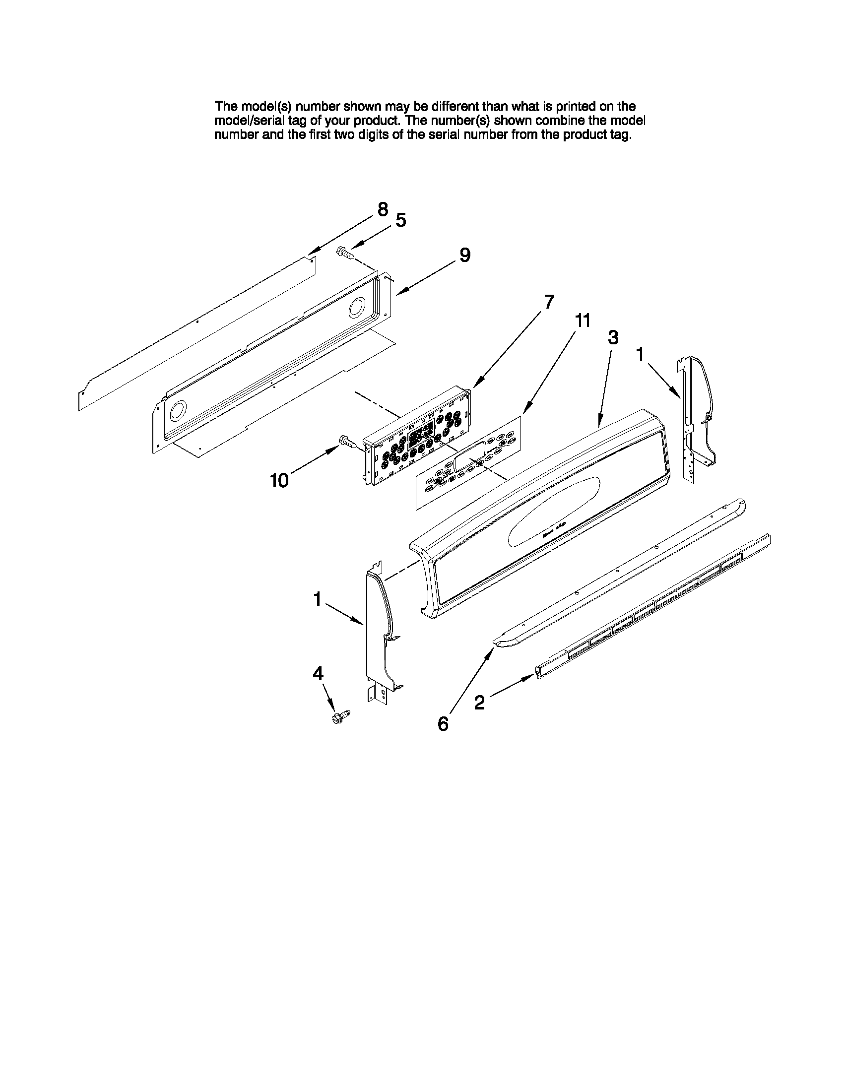 Control panel parts