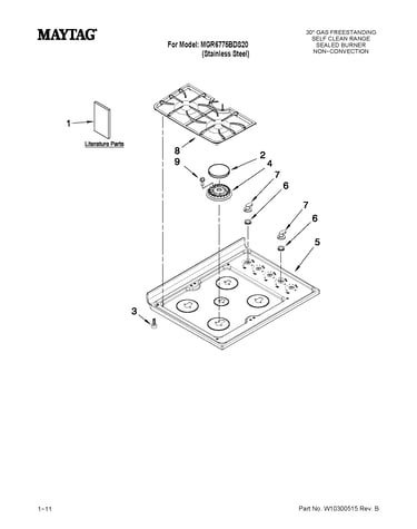 Cooktop parts