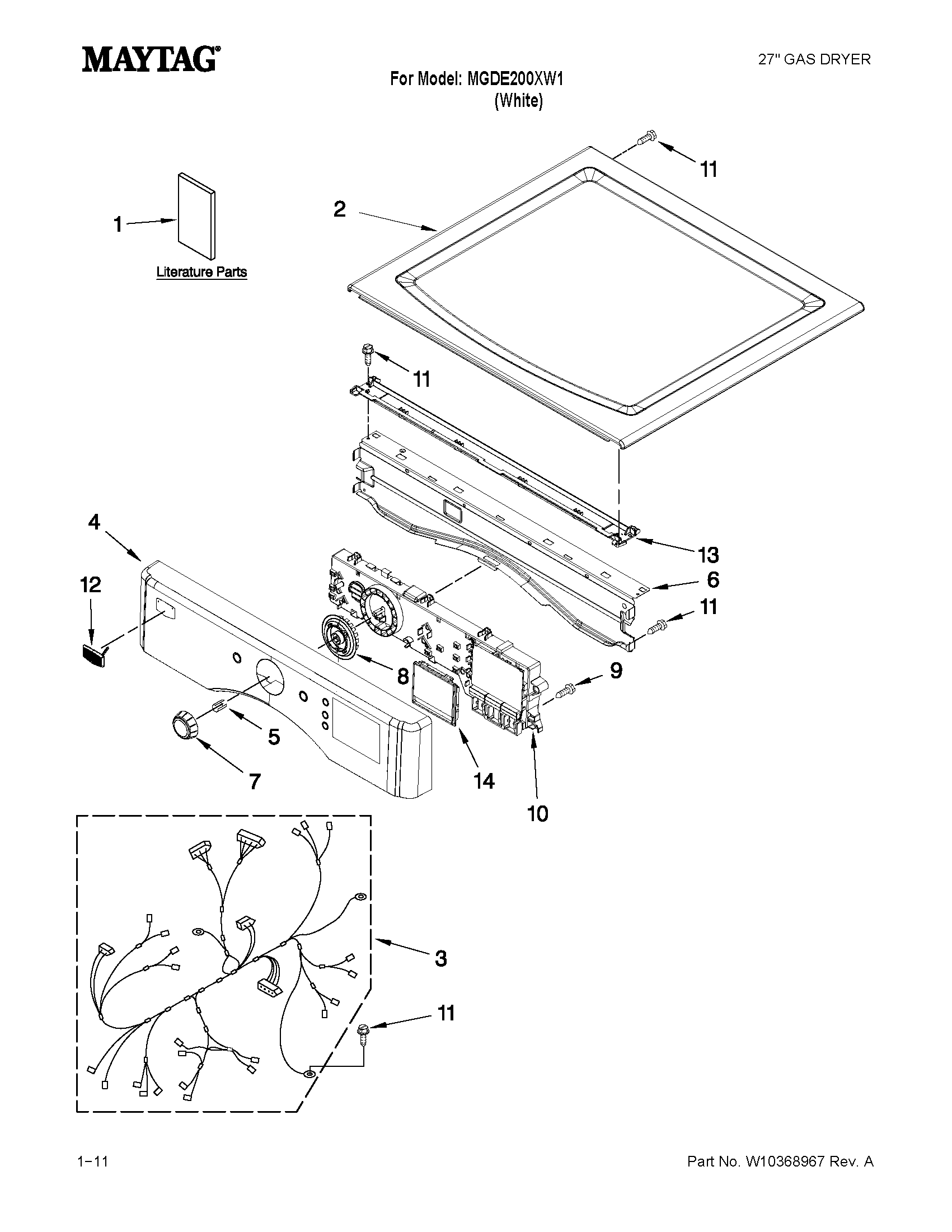 Top and console parts