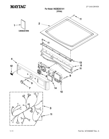 Top and console parts