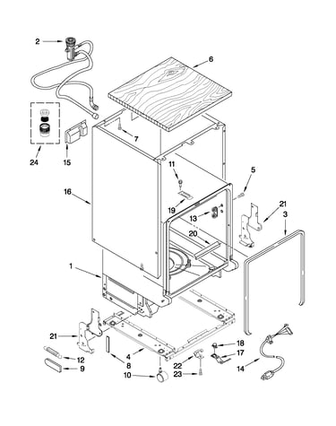 Tub and frame parts