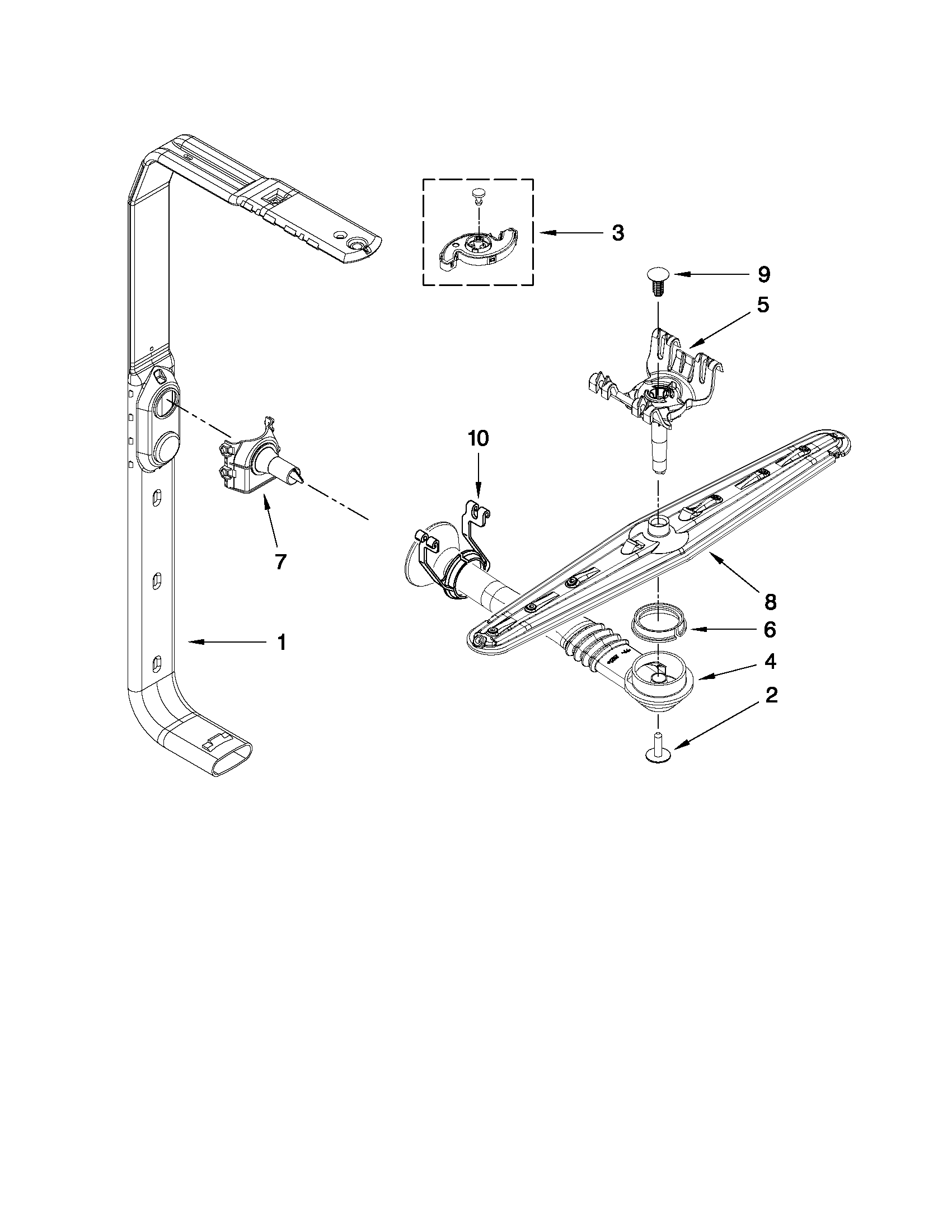 UPPER WASH AND RINSE PARTS