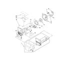 Maytag MFX2571XEM2 motor and ice container parts diagram