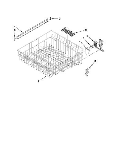Upper rack and track parts
