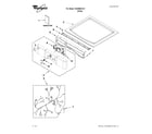 Whirlpool WGD9050XW1 top and console parts diagram