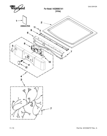 Top and console parts