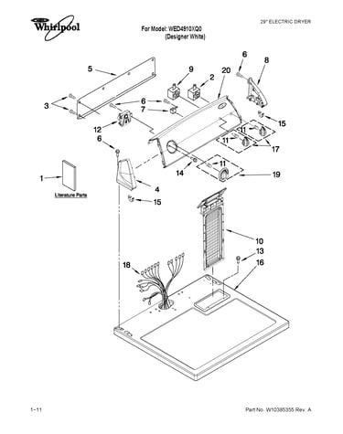 Top and console parts