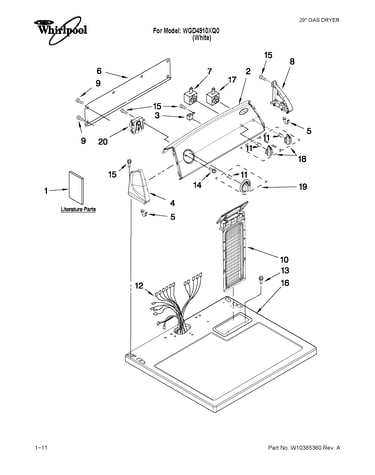Top and console parts