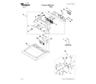 Whirlpool WED5610XW0 top and console parts diagram