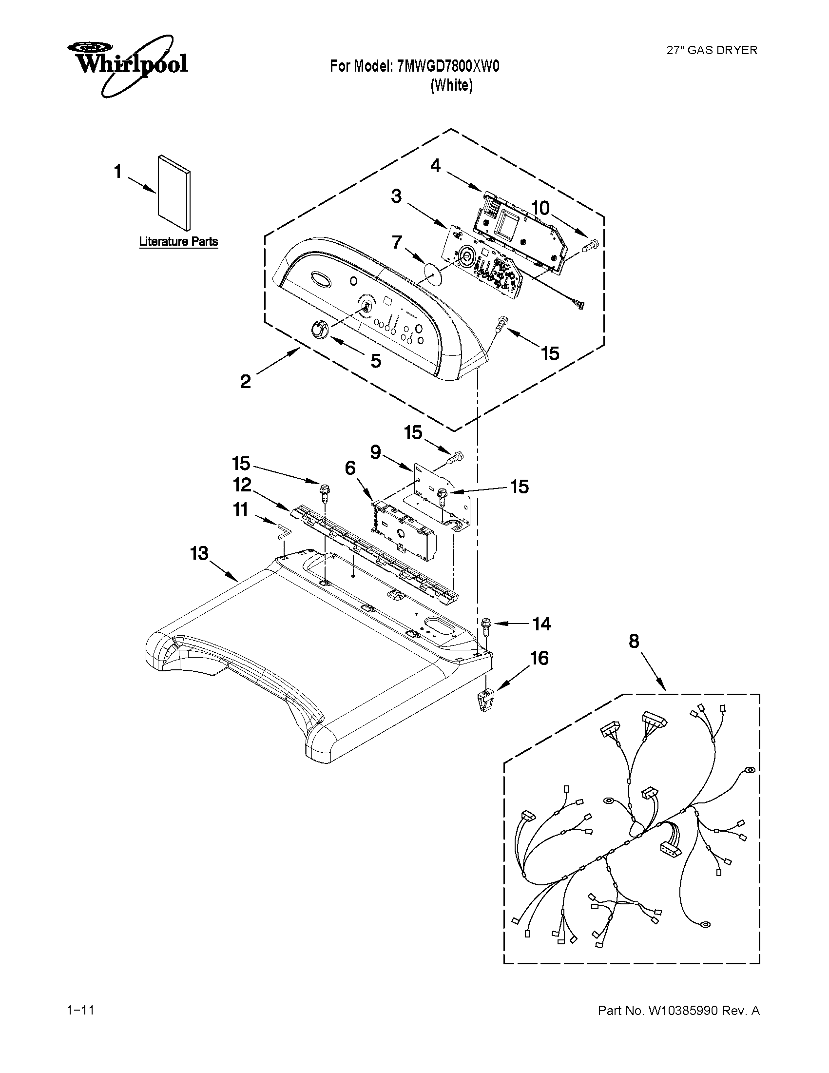 Top and console parts