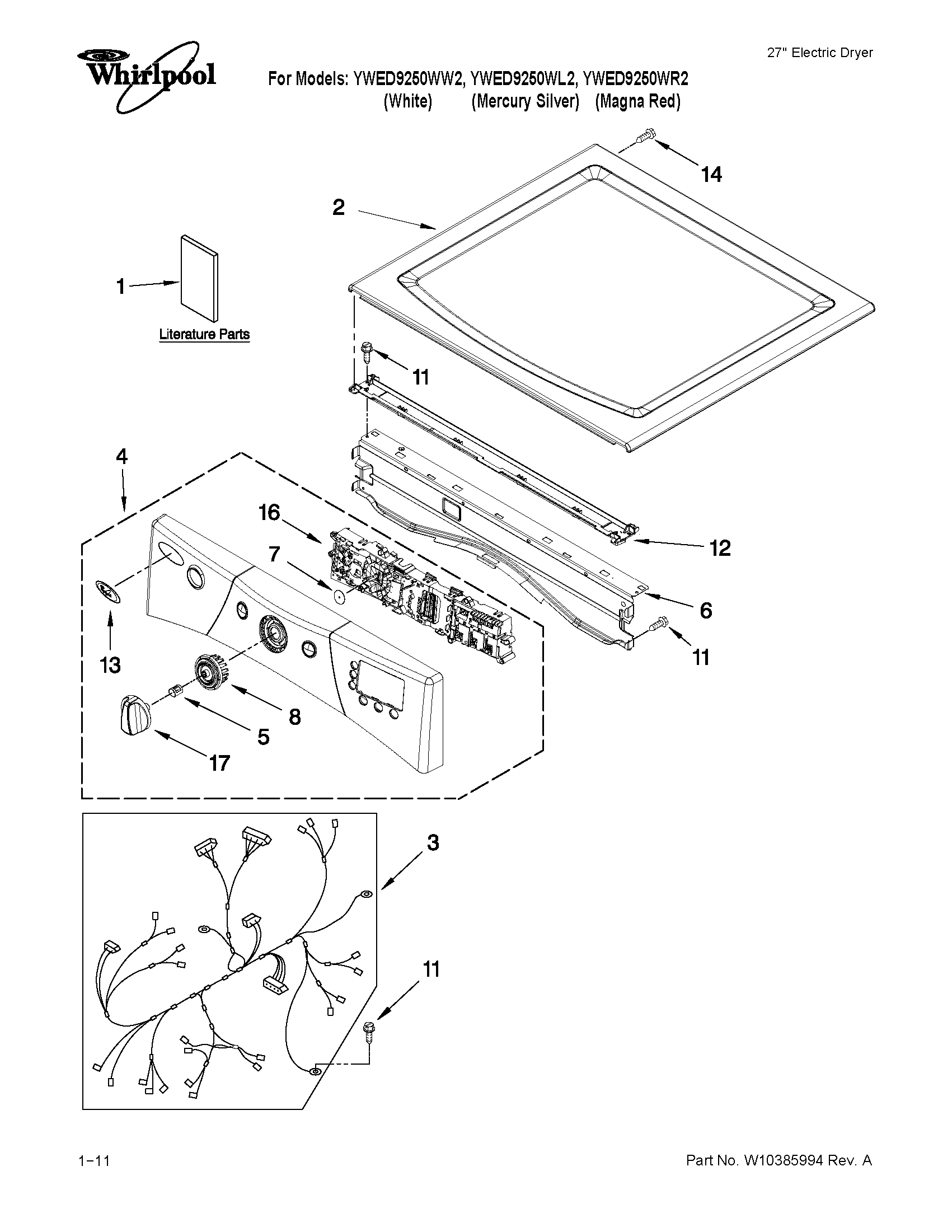 Top and console parts