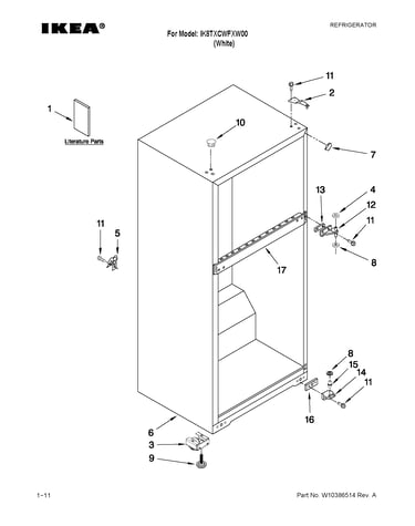 Cabinet part