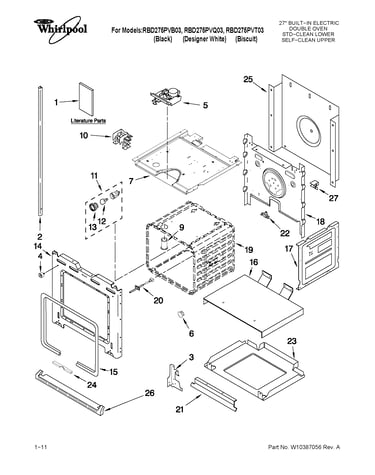 Lower oven parts