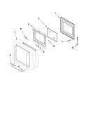 Lower oven door parts