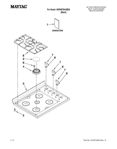 Cooktop parts