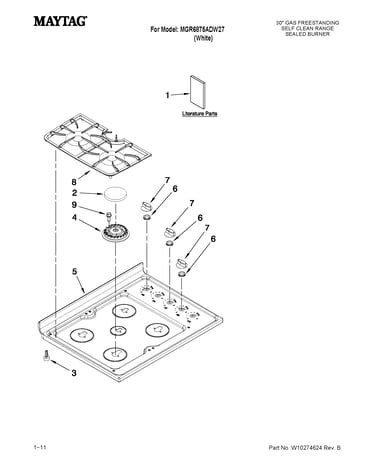 Cooktop parts