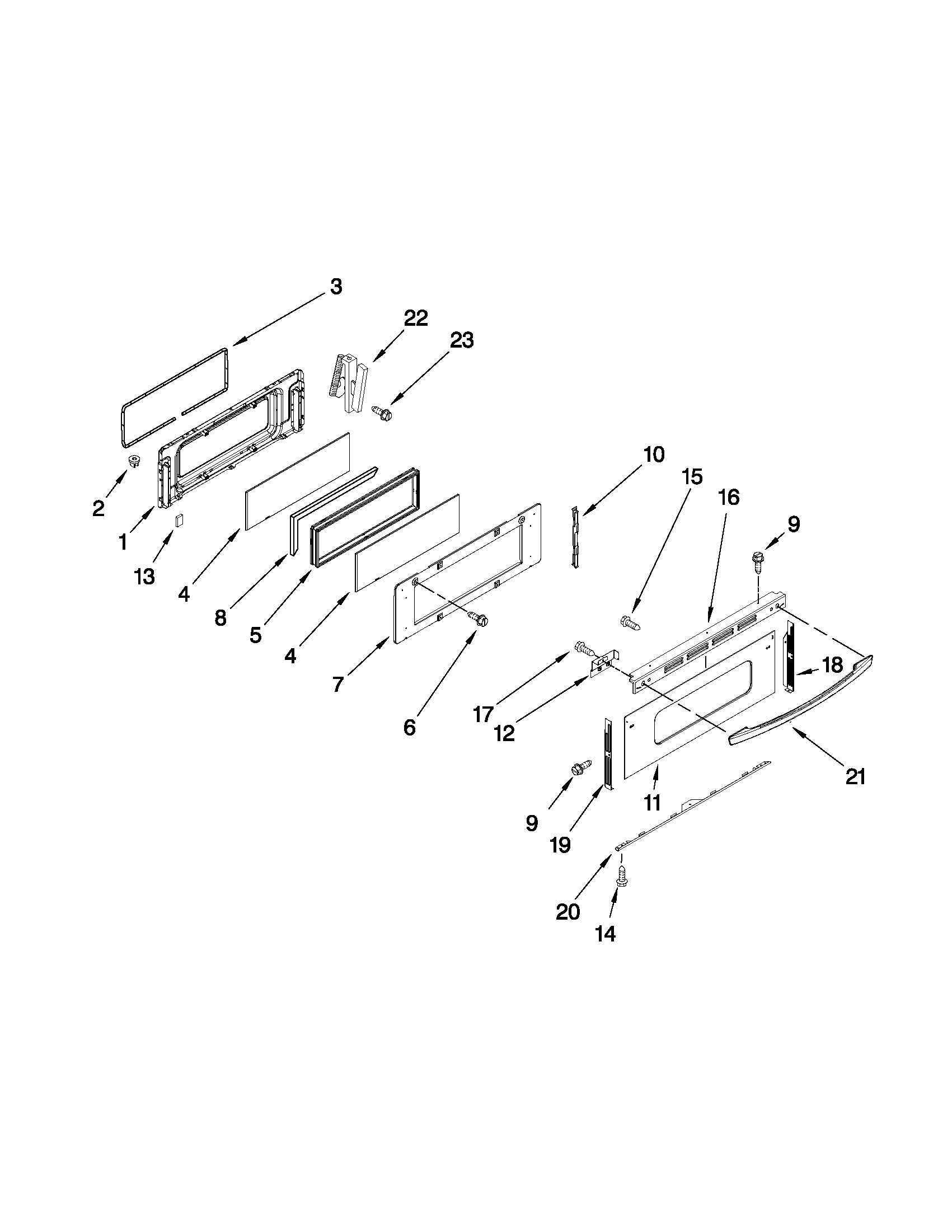 Upper door parts